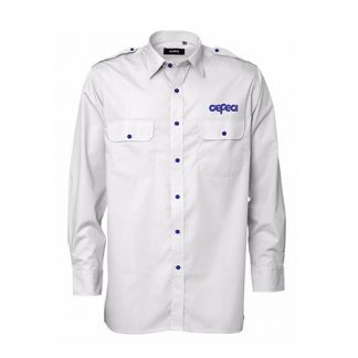AEPEA Mens Army Shirt White